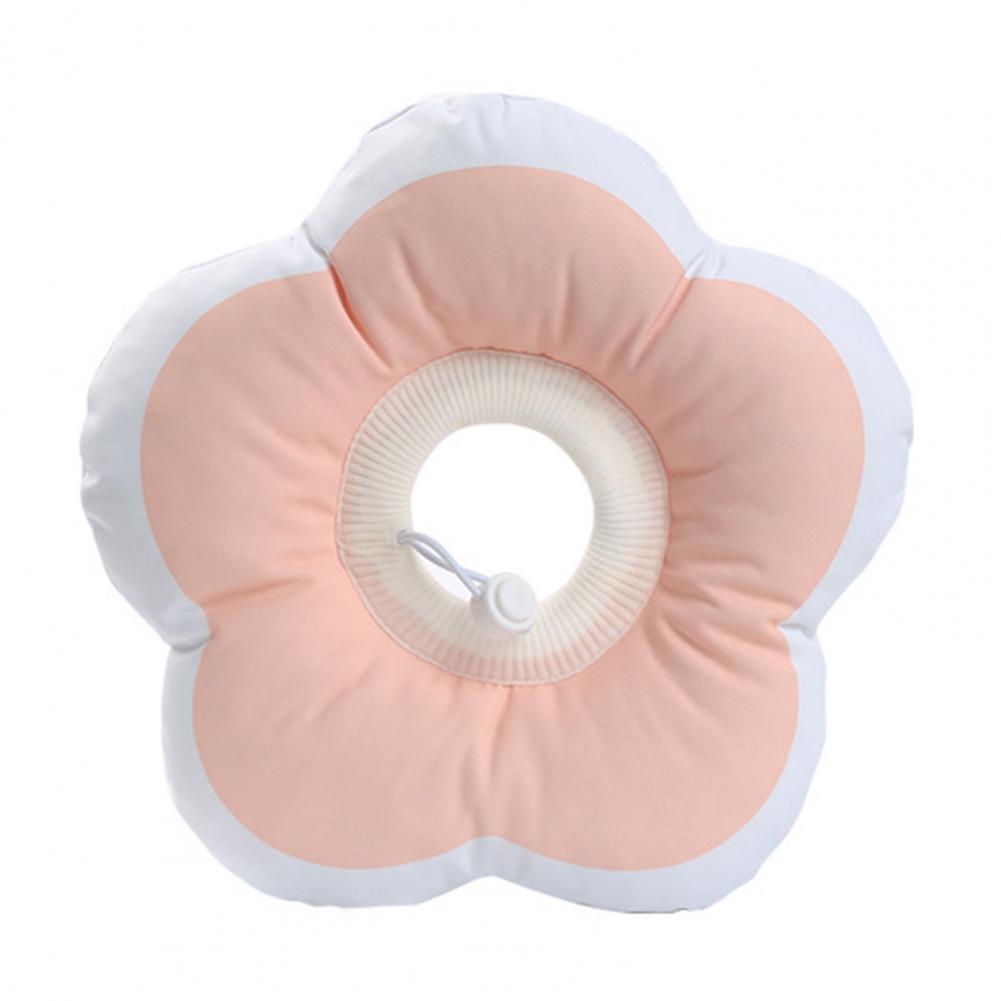 Bloem Vorm Anti-Bite Anti-Likken Hals Kat Hond Beschermende Cirkel Kraag: Roze / L