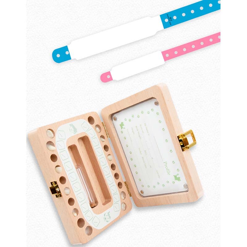 Boîte à dents en bois pour bébé, garçon et fille, organisateur de stockage de dents de lait, collecte de dents, cheveux fœtus, boîte à déquois pour enfants, souvenir
