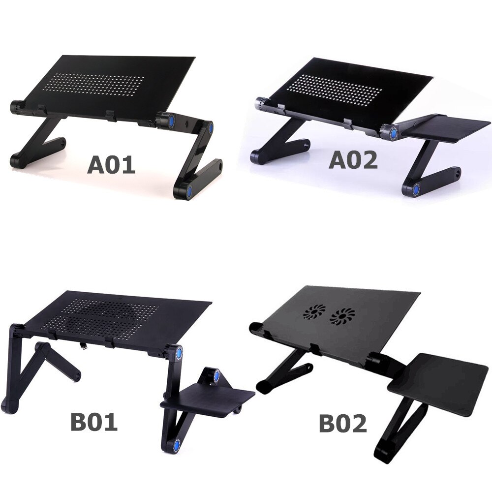 Justerbar bærbar stativholder 360 ° roterende støtte notebook ergonomisk bærbar bærbar stander til seng skrivebord gulv lapdesk