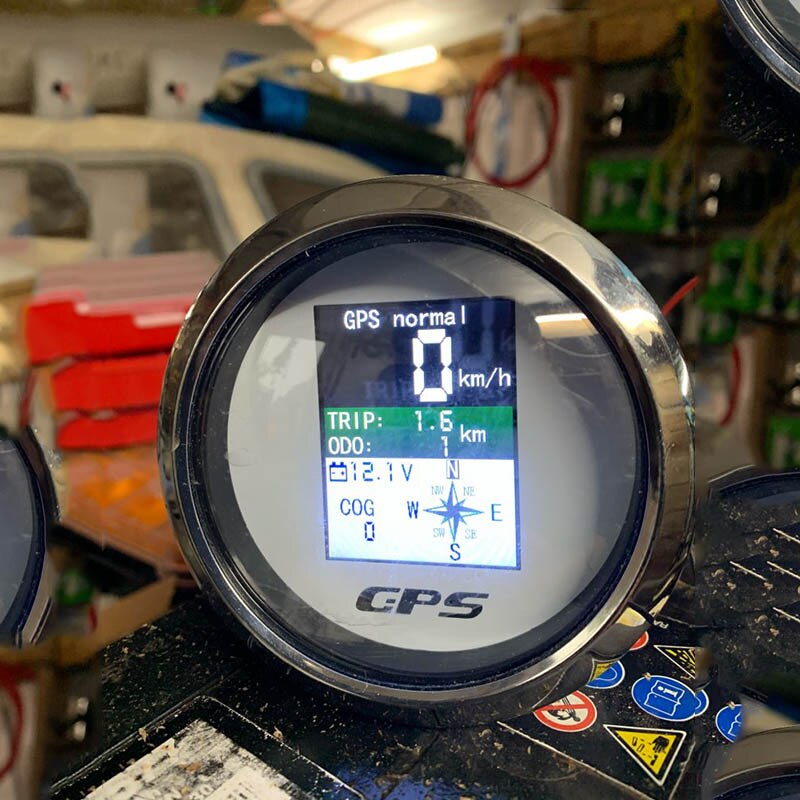 85mm Auto Digitale GPS Tacho Messgerät TFT Bildschirm MPH Knoten Km/h Eingestellt GPS Antenne Für Stiefel Auto motorrad Kilometerzähler