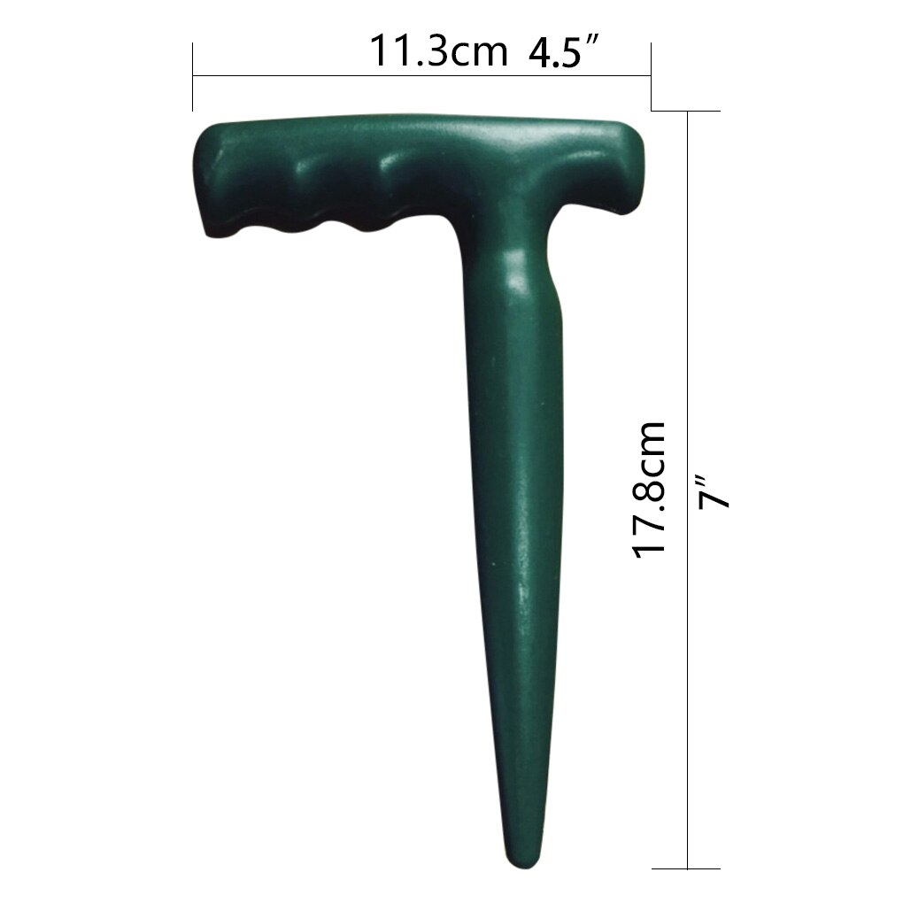 Punzón de jardín de plástico portátil, herramienta de perforación de suelo, herramienta de jardinería de plántulas, perforadora de suelo de jardín multifuncional