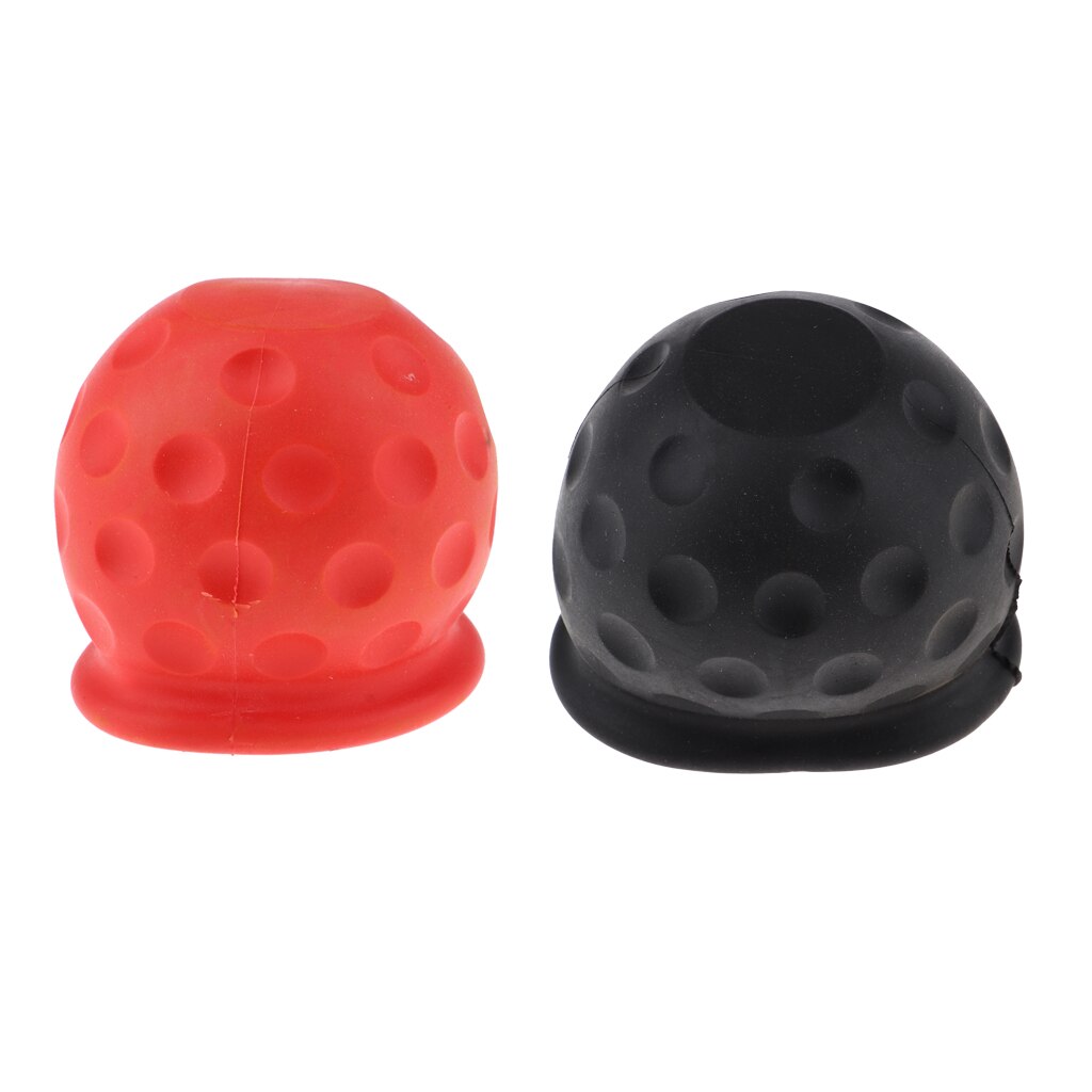 2pcs Towbar Caps Cover Rubber Tow Ball Towing Protect For Car Van Trailer