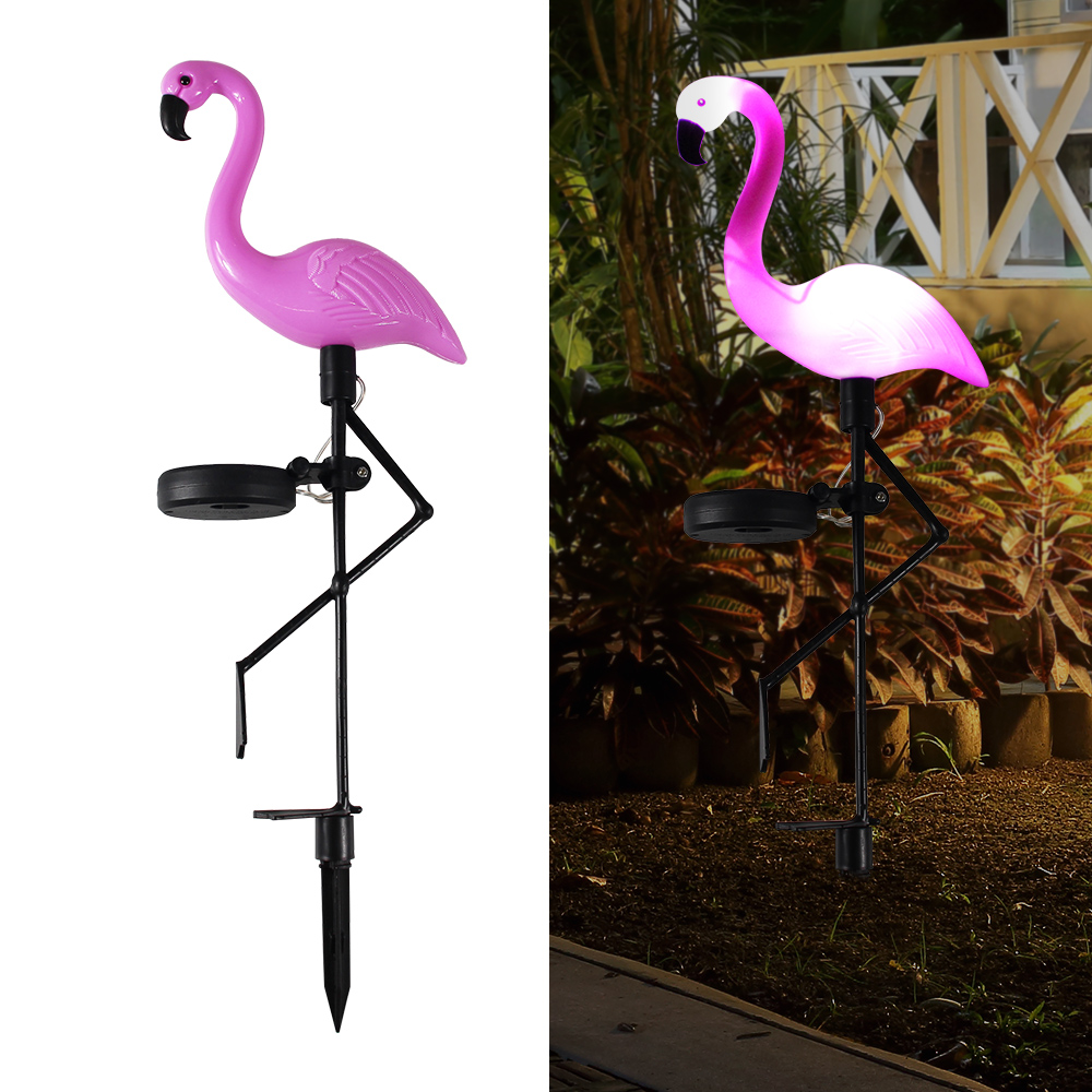 Solcelledrevet flamingo lys havepynt udendørs vandtæt græsplænelampe landskab havelys terrasse gangsti dekoration festartikler: Orange