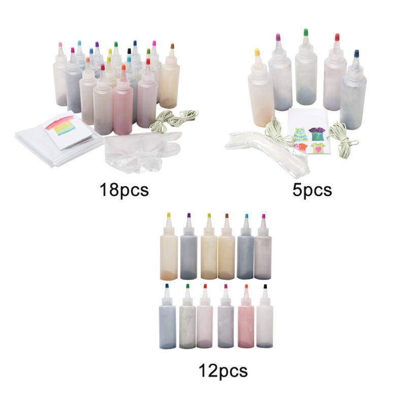 One Step Permanent Paint Making Fabric Textile Decorating Colorful Clothing Tie Dye Kit Pigment Set Painting Tools