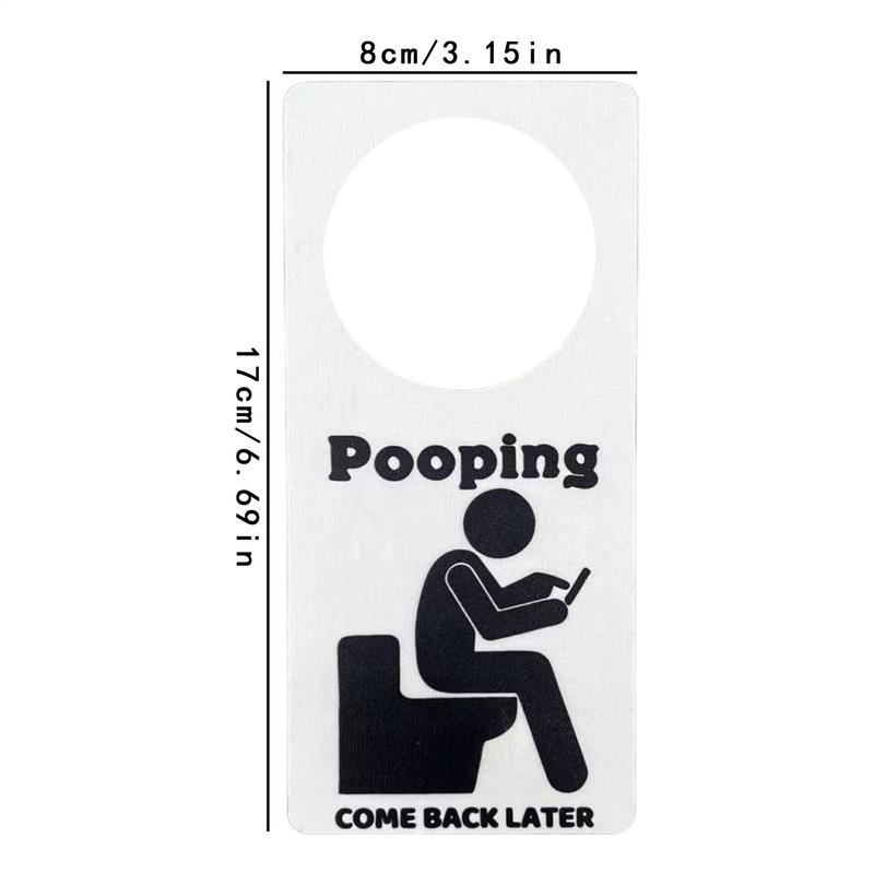 Letreros ocupados para puerta de baño, novedad, caca, vuelve después, letrero ocupado, letrero ocupado divertido en la puerta del baño, puerta de madera
