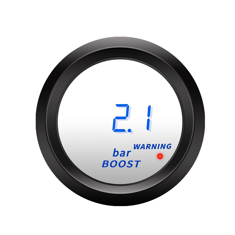 2 Inch 52 Mm Turbo Boost Gauge Vacuüm Druk Meter-30 ~ 30 Psi Bar Blauwe Led 12V water Temp Oliedruk Gaugetachometer Controller: Boost Gauge BAR