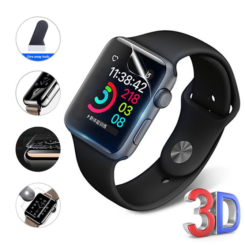 For Apple Watch 6 SE 5 4 44mm 40mm Film Screen Protector Full Protective Not Tempered Glass Films for iwatch 3 2 1 42mm 38mm