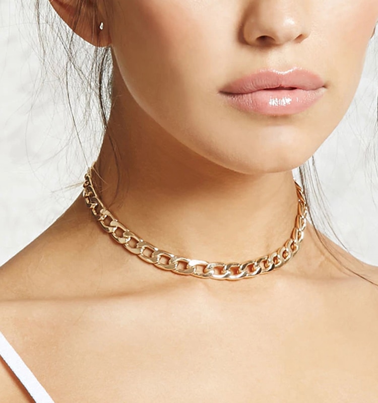 Link Chain Choker Ketting Voor Vrouwen Charme Ketting Collares Sieraden