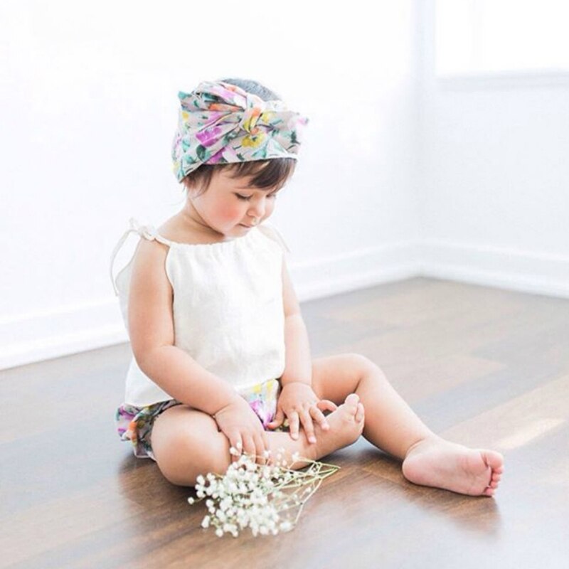 Summer Baby Girl Cotton Strap Top Sleeveless T Shirt Newborn Shoulder Tie Top