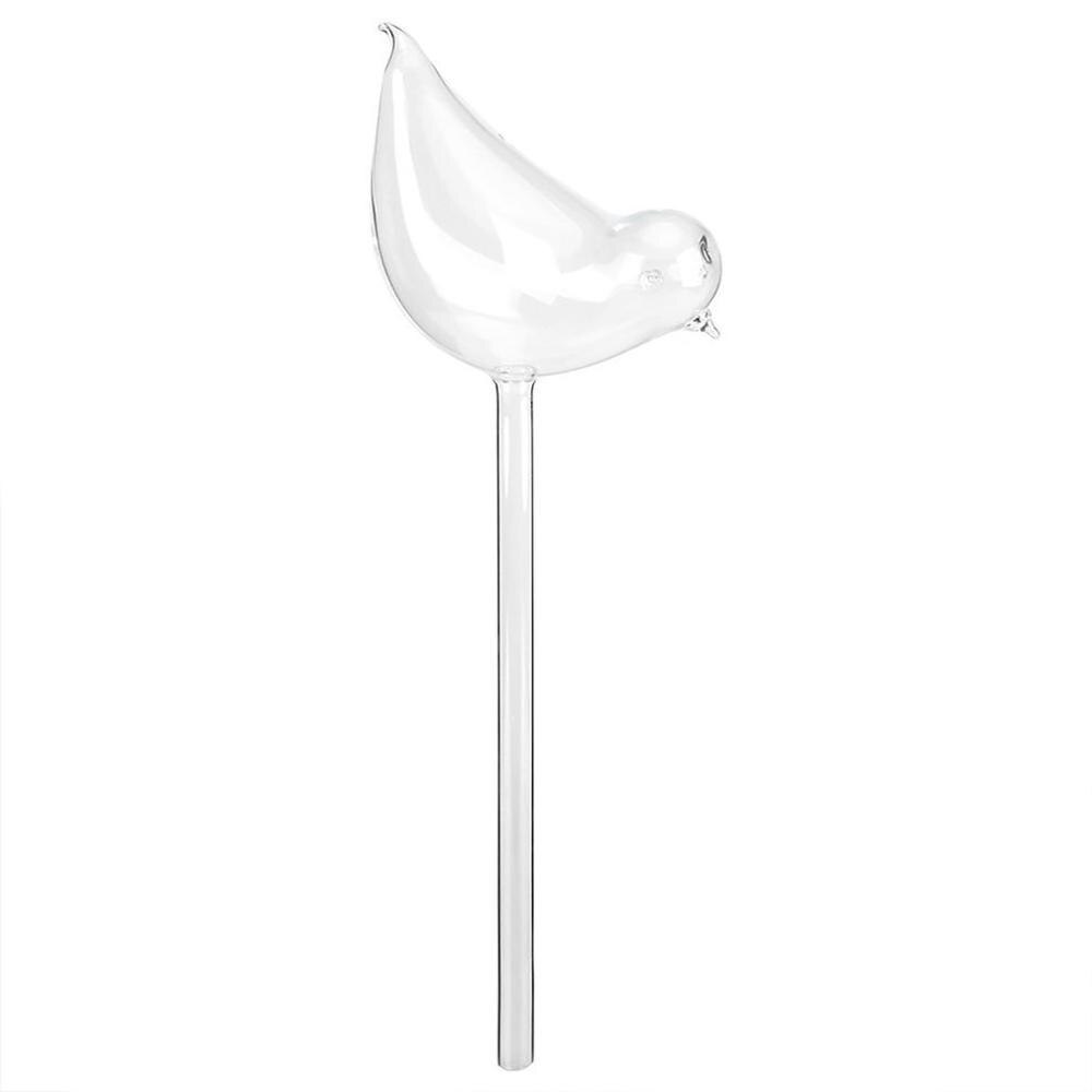 Birds Shape Clear Glass Self Watering Durable Mini Transparent Plant Watering for Garden Plant Watering Device: Bird