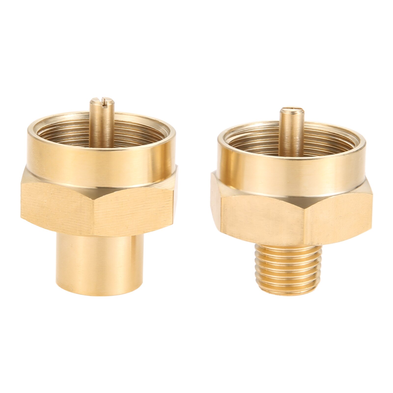 2 PCS 1LB Propane Gas Bottle Refill Adapter with 1/4" NPT Thread (1LB Bottle Connection to 1/4" NPT Female)