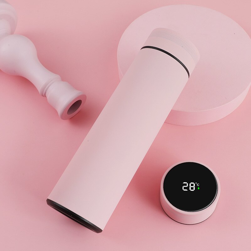 Insulation Cup Intelligent Temperature Measurement Water Cup Vacuum 304 Stainless Steel Cup Temperature Display Couple Cup: H