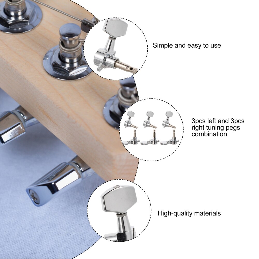 1 Set Acoustic Guitar Tuning Peg Replacement Acoustic Guitar Tuner with Puller