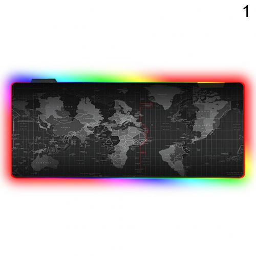 Luminous RGB LED Lights Desktop Gaming Mouse Pad Cushion Computer Accessory: 40cm x 90cm 1