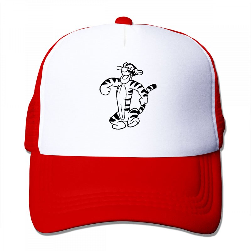 Tigger Style 3 Baseball cap men women Trucker Hats adjustable cap: 3-Red