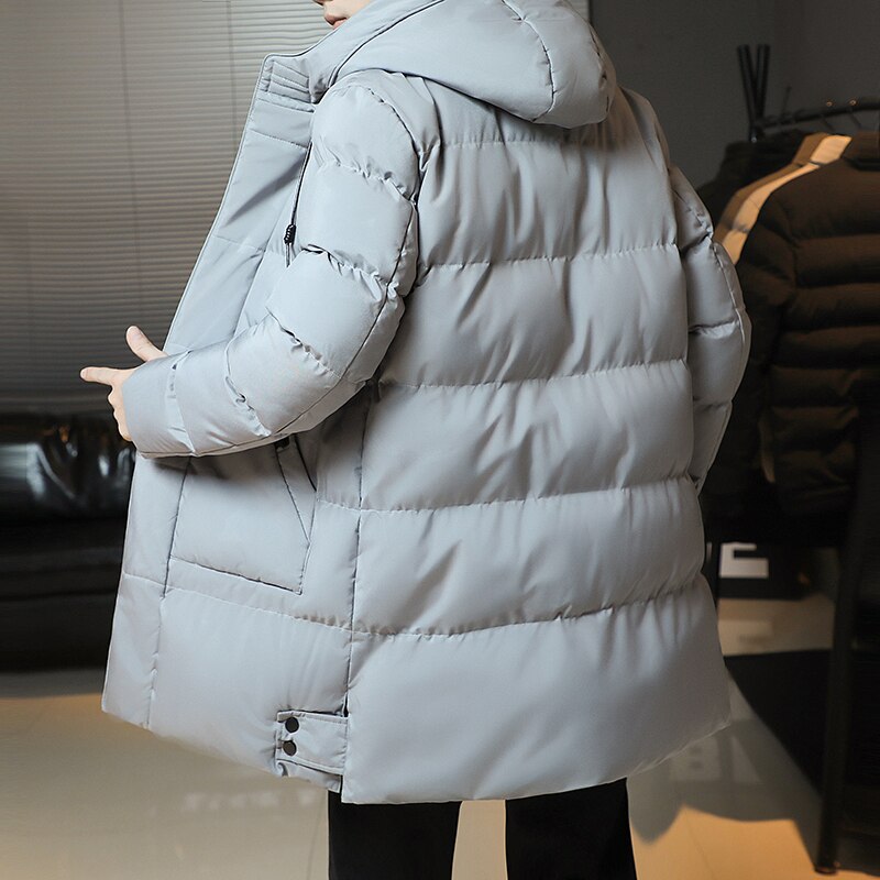 Manteau mi-long en coton épais pour homme, vêtement à la , Version coréenne, , populaire, hiver