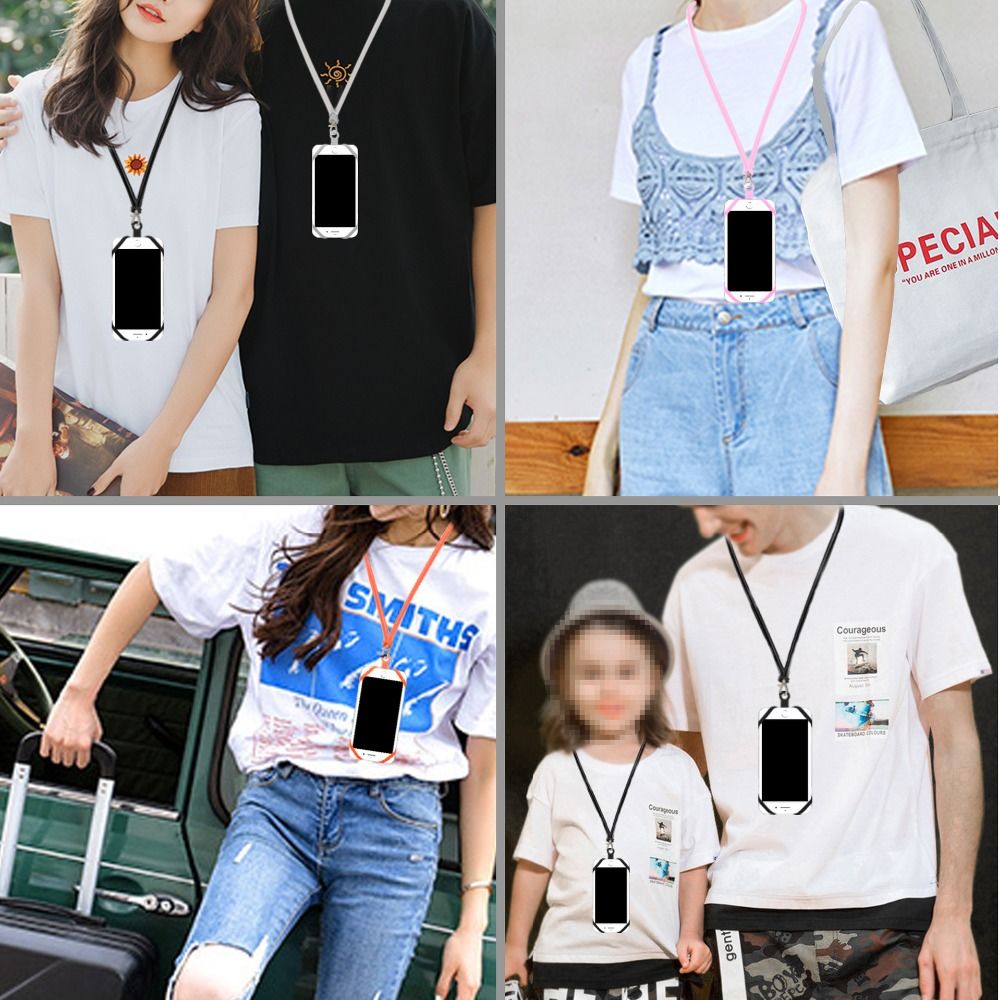 Universal Lanyard For Phone Silicone Sports Strap Mobile Phone Lanyard Ring Holder Case Neck Hanging Rope Sling Chain