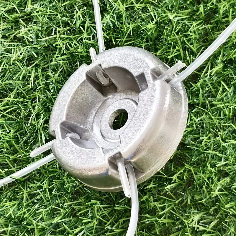 1pcs Universal Aluminum Alloy Lawn Mower Head with Nylon Steel Lawn Mowing Line, Lawn Mower Replacement Parts