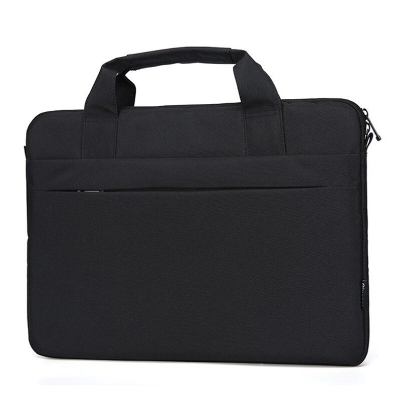 Waterdichte Laptop Handtas Grote Capaciteit Voor Mannen Vrouwen Reizen Aktetas Bussiness Notebook Tassen 15.6 Inch: black