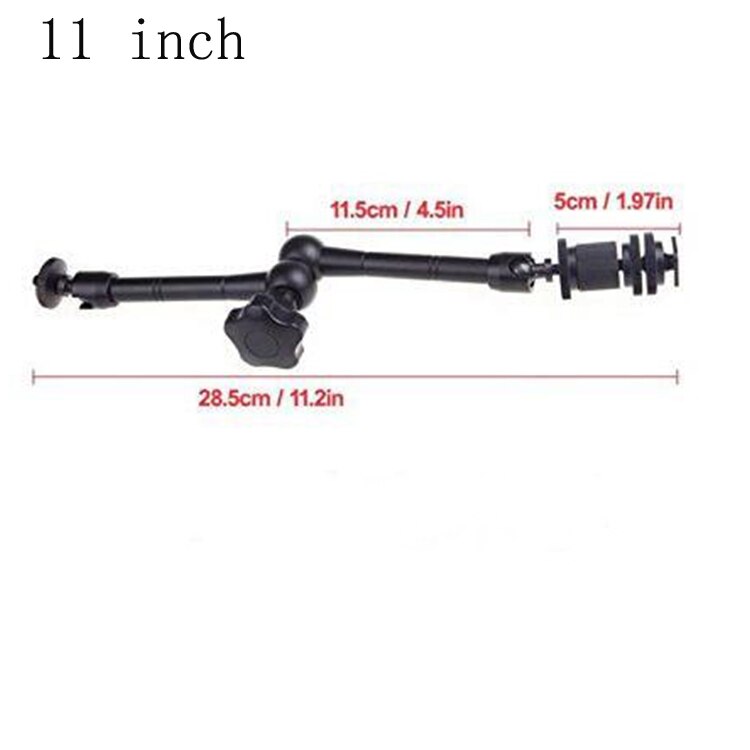 Centechia Pro Adjustable Friction Articulating Magic Arm/Super Clamp For DSLR LCD Monitor LED Light Camera Accessories: 11 inch