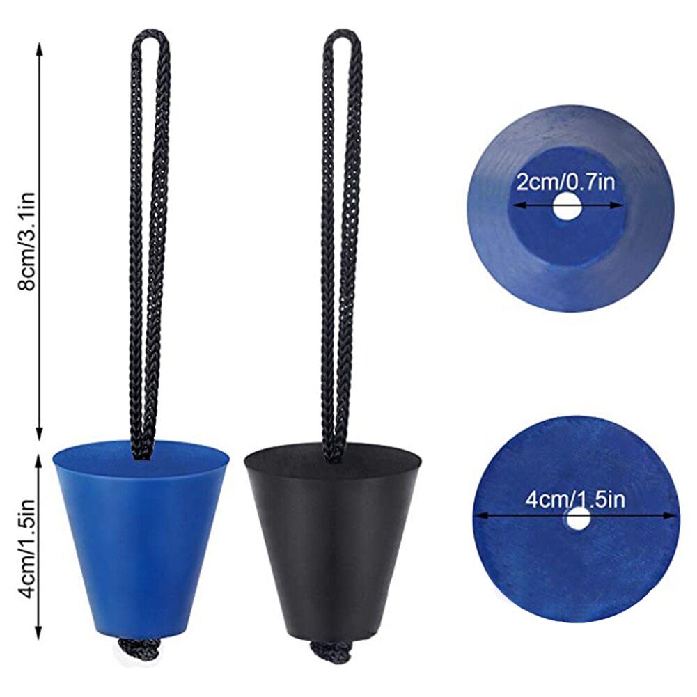 4pcs Universal Kayak Drain Holes Plugs Canoe Marine Boat Dinghy Scupper Plug Drain Holes Stopper Kit With Cord Rope