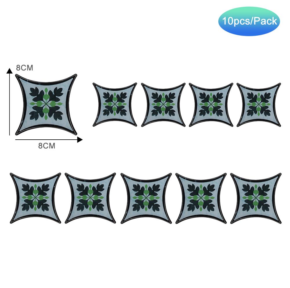 EasyTiles Floor Stickers Self Adhesive 3D Ceramic Decals Peel And Stick Wall Decor Sticker for Living Room Bathroom - 10 Sheets