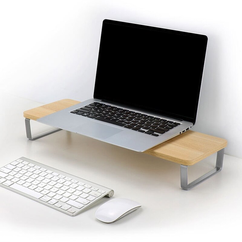 Classic Monitor Stand with Mobile Phone Holder - Compatible with 24-inch Laptop iMac, Desktops, Laptops and Printers