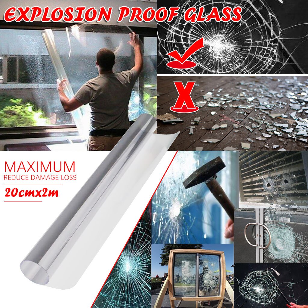 20cm x 2m Safety Window Film Film Clear Glass Protection Mirror Insulation Stickers Rainbow Glass Films for door and window @B17