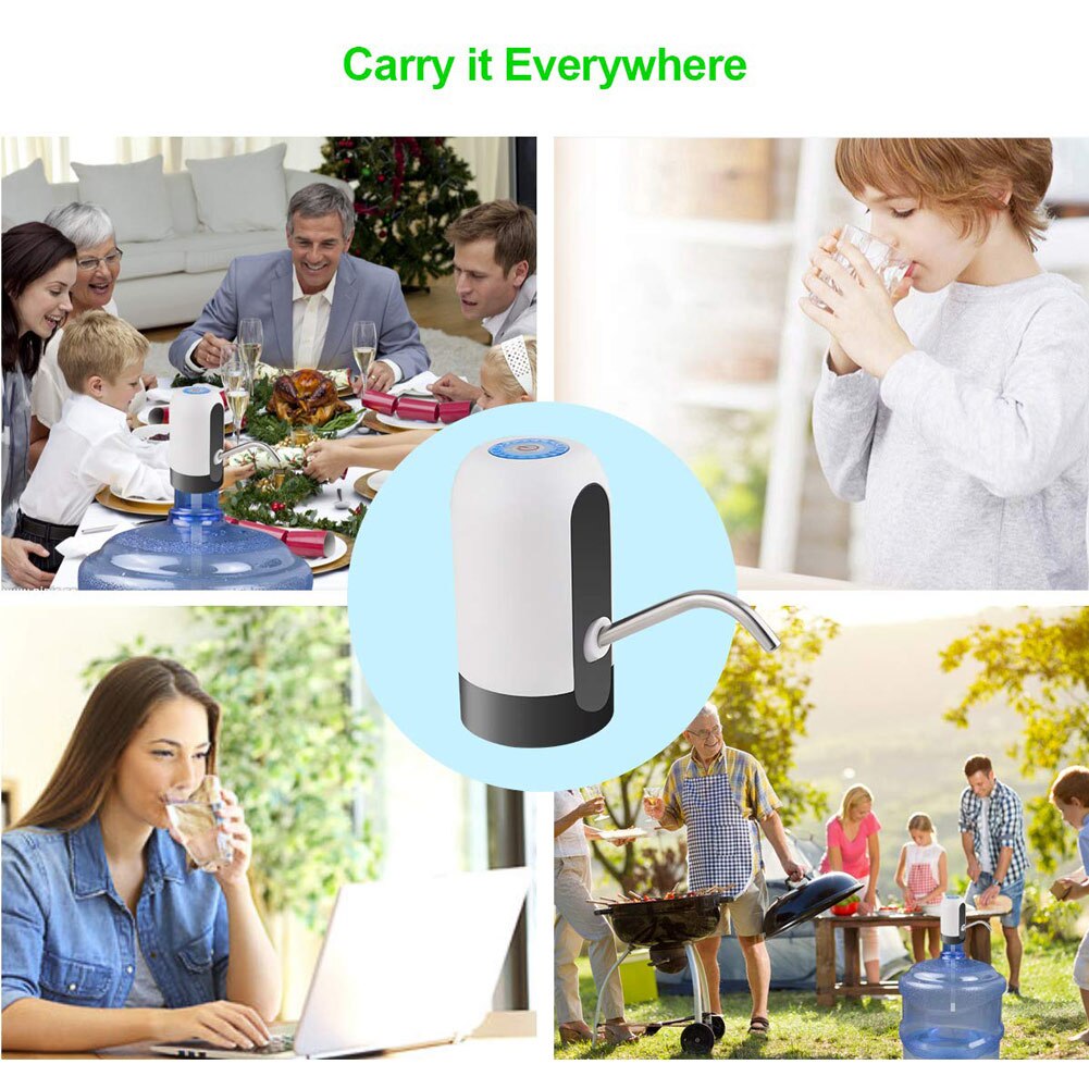 Newly Automatic Drinking Water Pump Universal Electric Water Dispenser with LED Button Indoor Office VA88