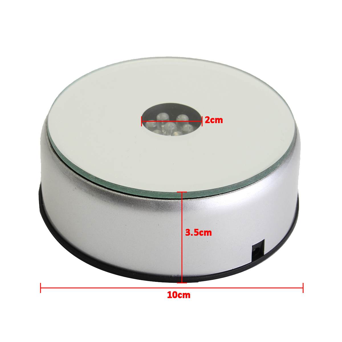 7 LED Light Colorful Luminous Base Electric Light Rotating Base Display Stand Crystal Light Base Ornament with Adapter
