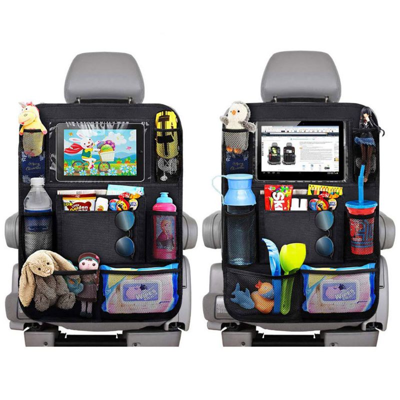 Waterproof Vehicle Storage Sundries Bag Car Seat Back Protector Cover for Children Baby Kick Mat Protect Bag