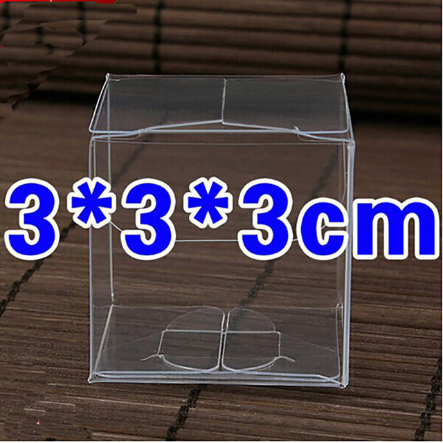 Different Sizes square Clear PVC Boxes Transparent Waterproof Box PVC Plastic Packaging Box For Souvenir/Candy/Toys 10pcs: 3x3x3cm