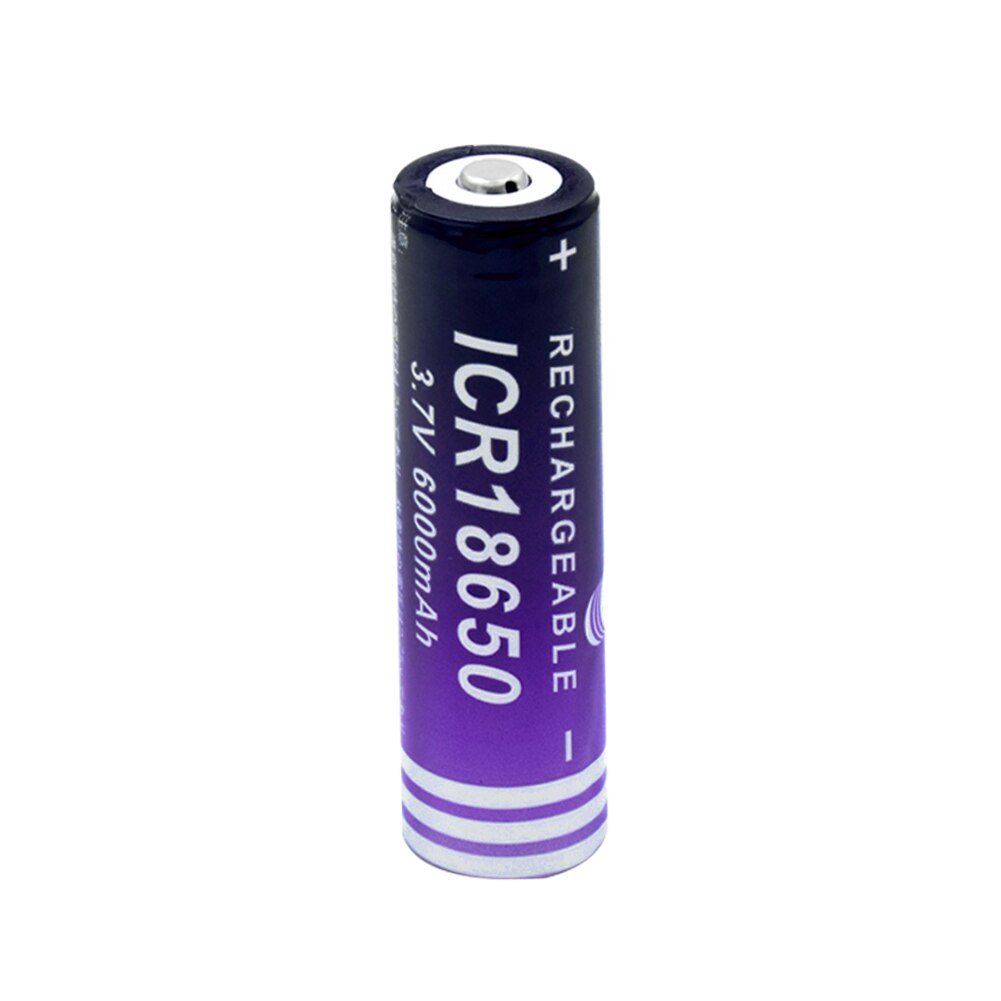1/2/4 High Capacity 6000mAh 18650 Button Top Lithium-ion Battery 3.7 V ICR 18650 Torch LED Light Flashlight Replacement Cell: 1 piece
