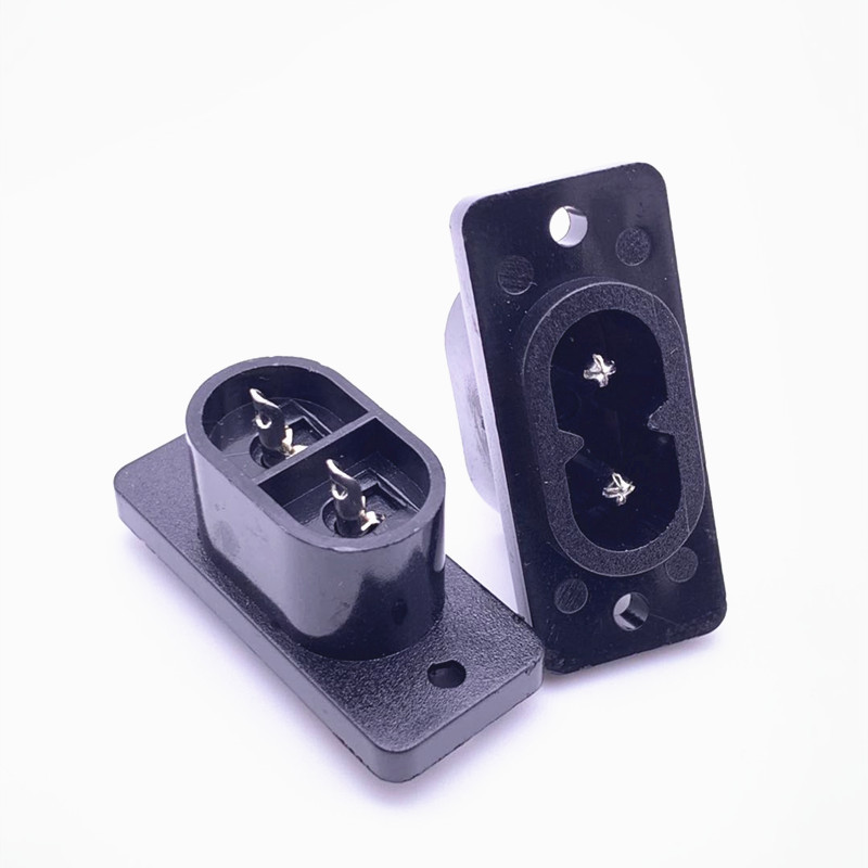 5Stck schwarz IEC320 C8 Schwarz 2 Terminal Energie Stecker Einlass Buchse AC 250V 2,5 A Schalt buchse