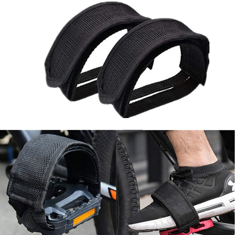 1 par nylon cykel pedal stropper tå klip fod rem bælte klæbende cykel pedaler fast gear landevejscykel dele mtb tilbehør
