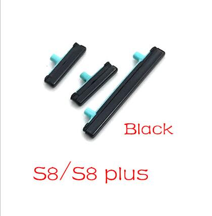 SIde Volume Button + Power ON / OFF Buttton Key Set For Samsung Galaxy Note 8 S8 S9 S10 Plus Replacement Parts: S8 plus Black