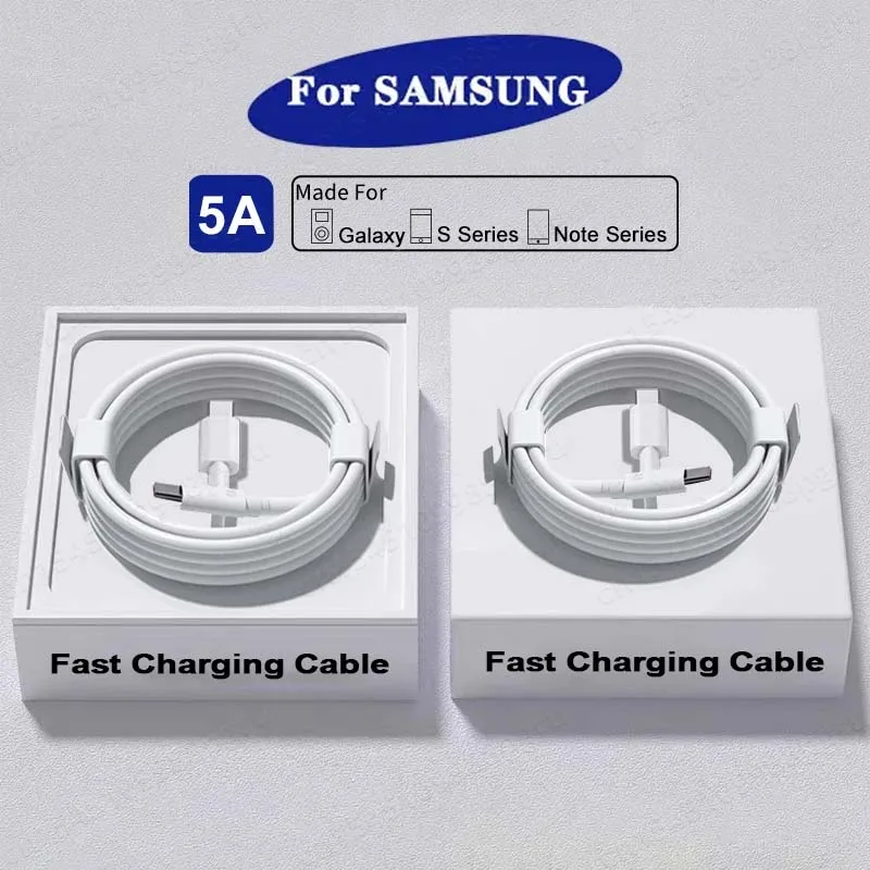 2PCS PD 45W USB C Cable For Samsung Galaxy S20 S21 S22 S23 Ultra Note 10 5G 20 A53 A54 Super Fast Charging USB Type C Data Cable: SKY BLUE / 1m