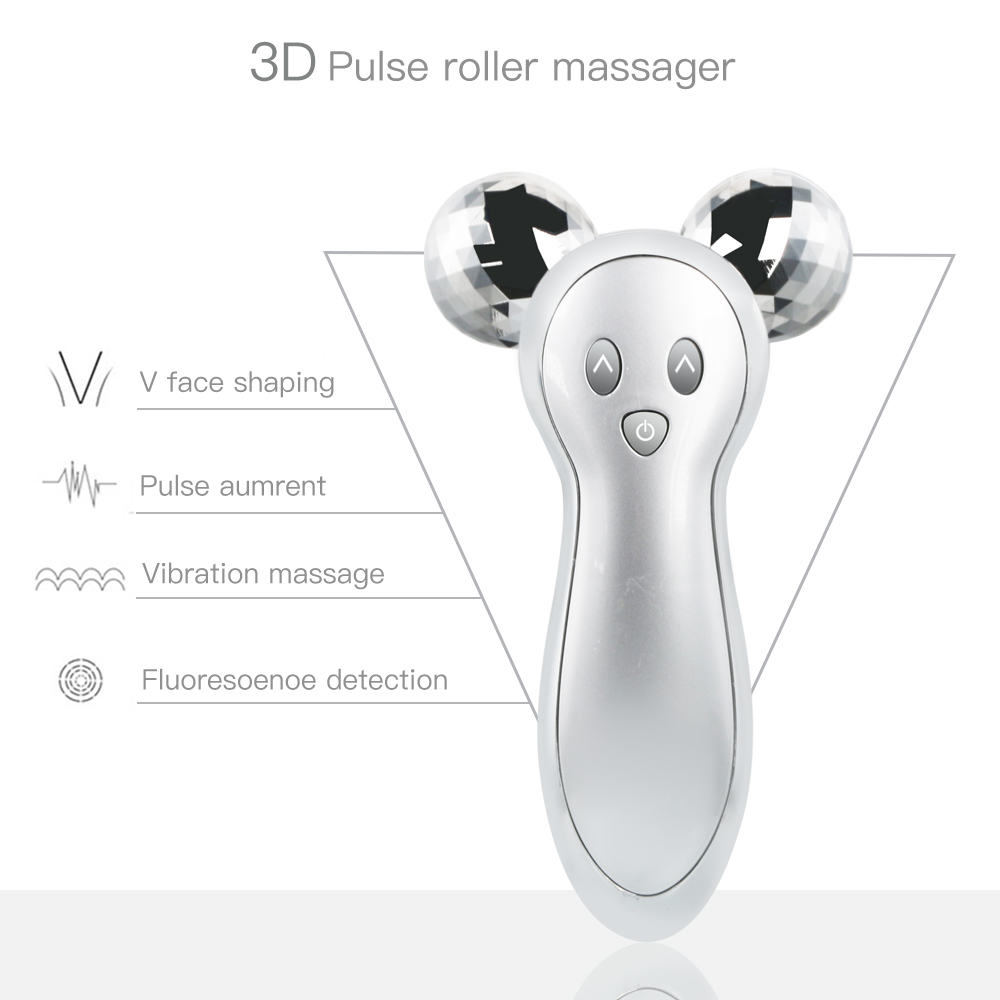 Facial Microcurrent Roller Massager Gezicht Lift Machine + Mini Oogzorg Massage Microstroom Rimpel Donkere Kringen Wallen Removal