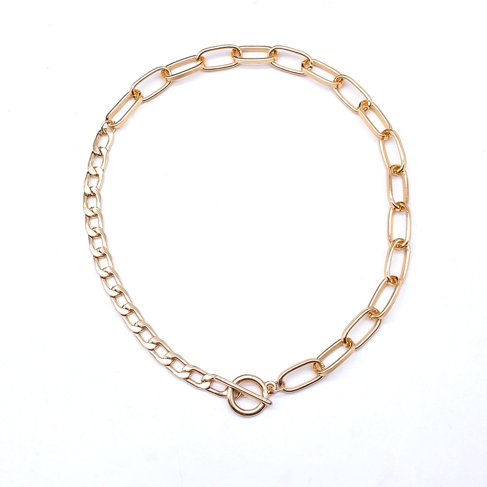 NEUE Punk Imitation Perle Choker Halskette Kragen Erklärung Gold Farbe Lasso Anhänger Halskette Für Frauen Collier Femme Chocker