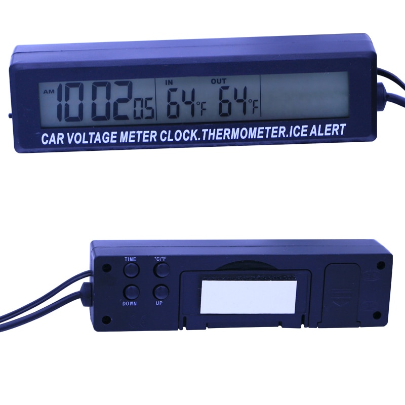 3in1 Digitale LCD Klok Screen auto auto voertuig tijd klok thermometer voltage voltmeter