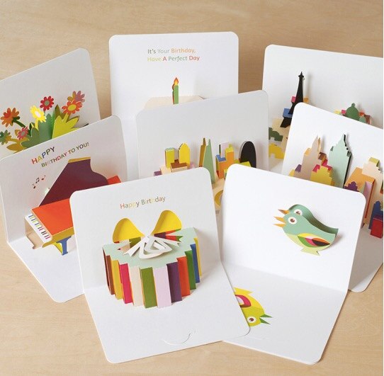 4 Randomly 3D pop up card invitation Greeting Card with envelope for Wedding Invitation thanks giving