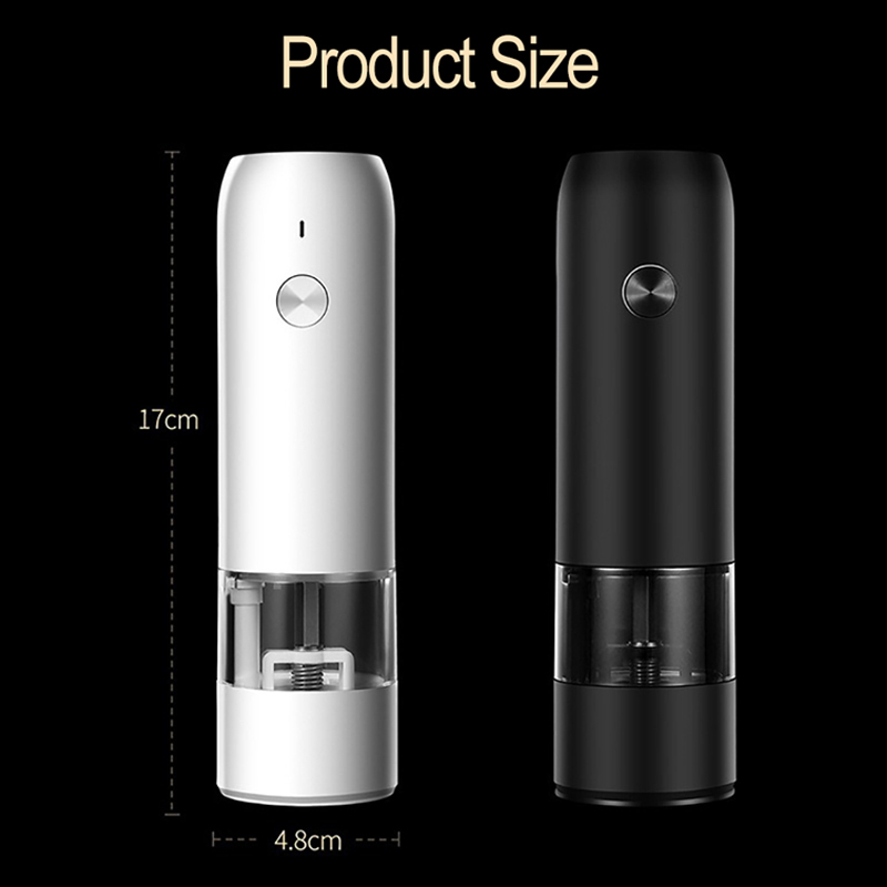 Electric Automatic Salt and Pepper Grinder Set Rechargeable With USB Gravity Spice Mill Adjustable Spices Grinder Kitchen tools