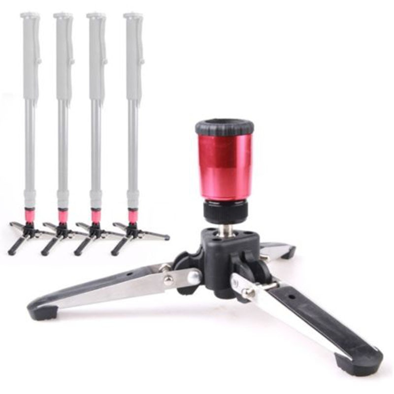 Foleto Universele 3 Benen Statief Monopod Voetstuk Unipod Houder Ondersteuning 3/8 schroef Voor DSLR Camera Manfrotto Gitzo Benro Statief