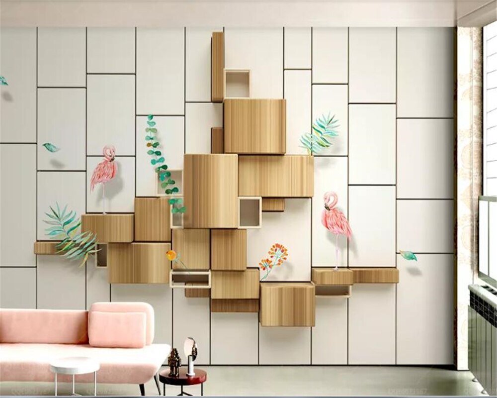 Beibehang Eenvoudige 3D muurschilderingen geometrische behang home decor TV 3d slaapkamer muurschildering achtergrond behang voor muren in rolls Vinyl muur