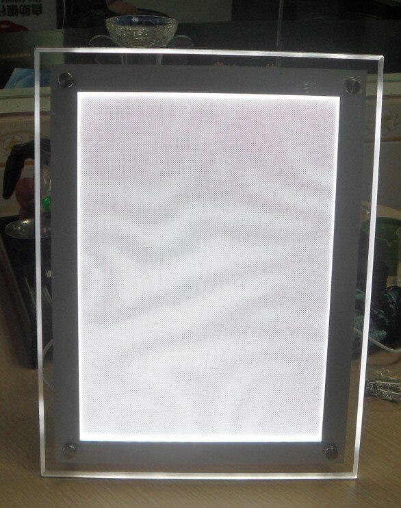 Crystal Frame Lightbox, LED Fotolijst a4, Backlit Pohto Box Frame