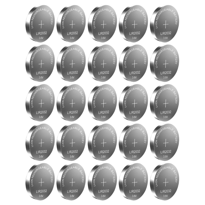 Set mit 5/10/15/20/25/30 Stück 3,6 40 mAh LIR2032-Batterien, LIR 2032-Knopfzellen-Akku, Ersatz für CR2032