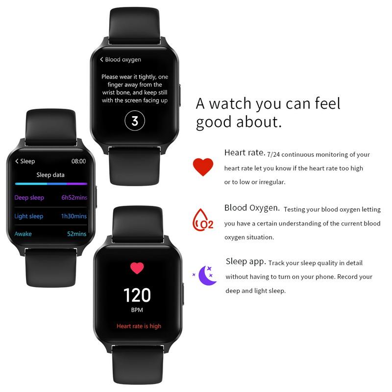 TouchElex Sirius TGW101 Smartwatch Ultra-thin Music Sports Fitness Smart Watch Blood Oxygen Heart Rate Blood Pressure Bracelet