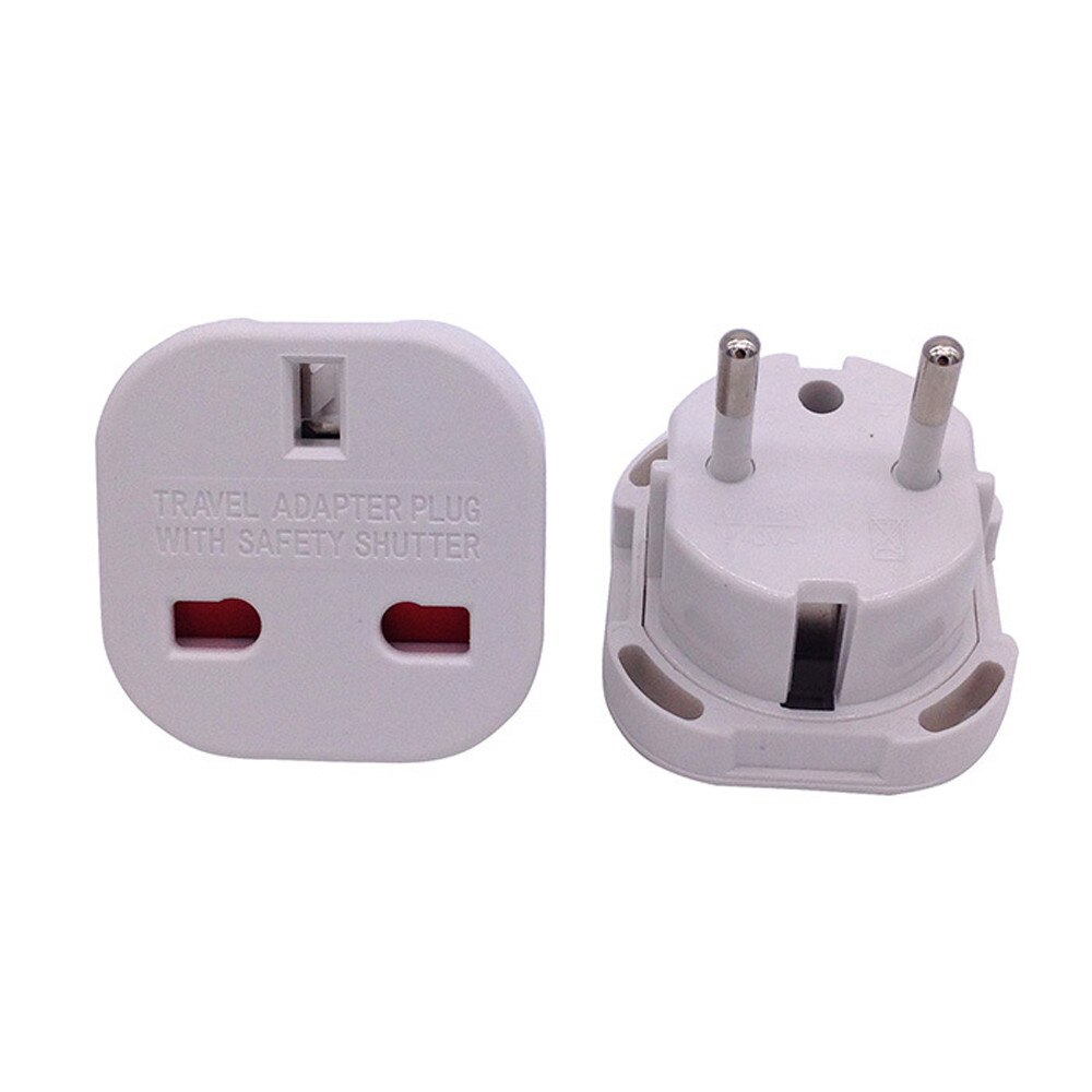 UK To EU Euro Europe 2 in 1 Adapter Plug AC Universal Adapter Travel Converter European 10A / 16A, 240V - Travel Adaptor 20Jan28