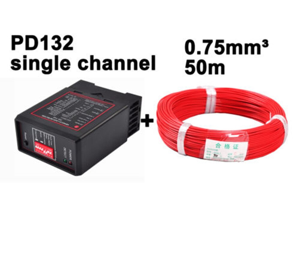 Détecteur de boucle de véhicule Signal noir | Avec bobine de 50m, capteur à boucle unique avec quatre classes, réglable 12v 24v 110v 230v