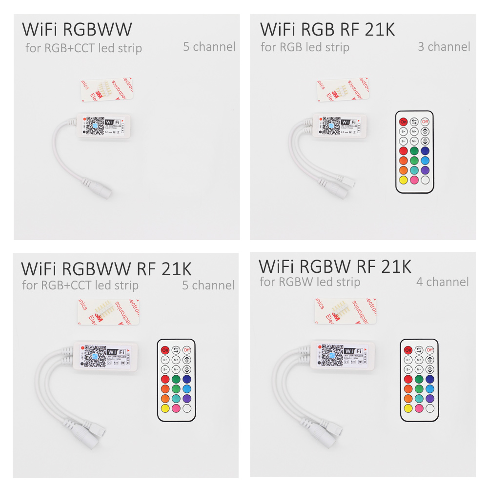 Draadloze WIFI LED Controller RGB DC5-24V Bluetooth RGBW IR/RF Afstandsbediening Google Thuis Mini Voor LED Strip RGBWW controller